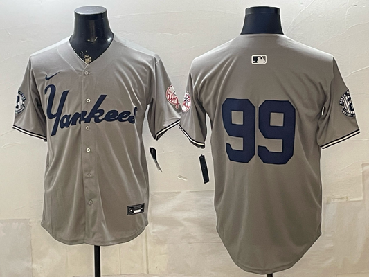 Men's New York Yankees Aaron Judge #99 Gray Stadium Jersey