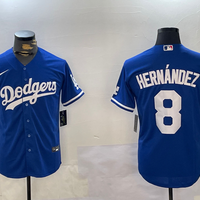 Men's Los Angeles Dodgers Enrique Hernandez #8 Blue Replica Game Jersey1
