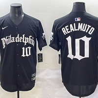 Men's Philadelphia Phillies J.T. Realmuto #10 Black Replica Player Jersey