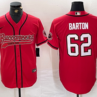 Men's Tampa Bay Buccaneers Graham Barton #62 Red Game Jersey1