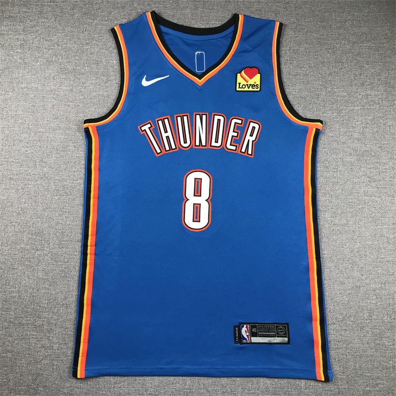 Men's Oklahoma City Thunder Jalen Williams #8 Blue Swingman Jersey1 - Icon Edition