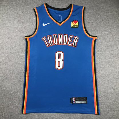Men's Oklahoma City Thunder Jalen Williams #8 Blue Swingman Jersey1 - Icon Edition