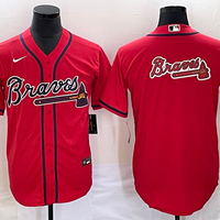 Men's Atlanta Braves Red Replica Team Jersey1