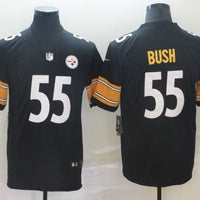 Men's Pittsburgh Steelers Devon Bush Jr. #55 Black Game Jersey1
