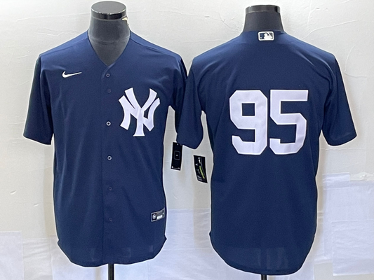 Men's New York Yankees Oswaldo Cabrera #95 Navy Replica Player Name Jersey1
