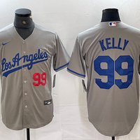 Men's Los Angeles Dodgers Joe Kelly #99 Gray Replica Game Jersey1