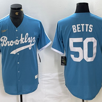 Men's Los Angeles Dodgers Mookie Betts #50 Light Blue Alternate Cooperstown Collection Player Jersey1