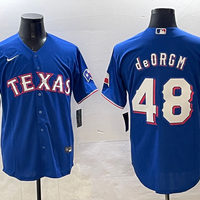Men's Texas Rangers Jacob deGrom #48 Royal Limited Player Jersey1