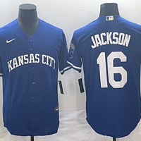 Men's Kansas City Royals Bo Jackson #16 Royal Alternate Cooperstown Collection Replica Player Jersey1