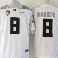 Men's Oregon Ducks Marcus Mariota #8 White Player Game Jersey