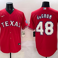 Men's Texas Rangers Jacob deGrom #48 Red Limited Player Jersey