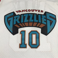 Men's Memphis Grizzlies Mike Bibby #10 White Classics Swingman Jersey1