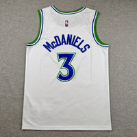Men's Minnesota Timberwolves Jaden McDaniels #3 White Swingman Jersey - Association Edition