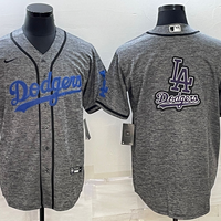 Men's Los Angeles Dodgers Gray Alternate Replica Player Name Jersey1
