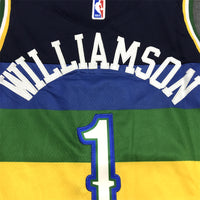 Men's New Orleans Pelicans Zion Williamson #1 Navy Swingman Jersey1