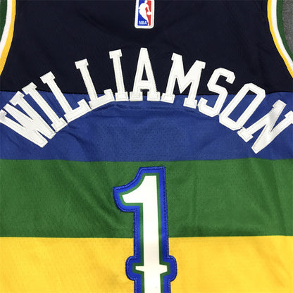 Men's New Orleans Pelicans Zion Williamson #1 Navy Swingman Jersey1