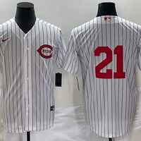 Men's Cincinnati Reds Hunter Greene #21 White 2022 MLB at Field of Dreams Game Authentic Player Jersey1