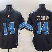 Amon-Ra St. Brown #14 Detroit Lions Black Alternate Game Jersey - JerseysFreak