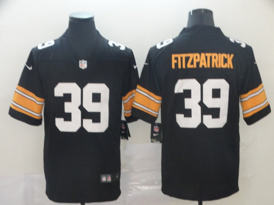 Men's Pittsburgh Steelers Minkah Fitzpatrick #39 Black Player Game Jersey1
