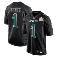 Jalen Hurts #1 Philadelphia Eagles Carbon Black Super Bowl LIX Fashion Game Jersey - JerseysFreak