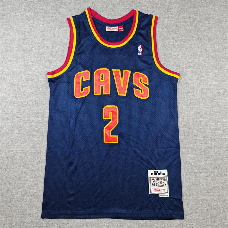 Men's Cleveland Cavaliers Kyrie Irving #2 Navy 2011/12 Hardwood Classics Swingman Jersey1