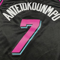 Men's Miami Heat Giannis Antetokounmpo #7 Black 2025/26 City Edition Swingman Jersey