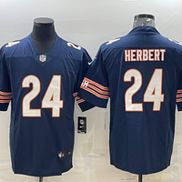 Men's Chicago Bears Khalil Herbert #24 Navy Game Jersey1