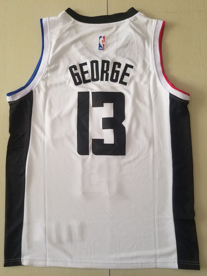Men's LA Clippers Paul George #13 NBA White Classics Jersey1