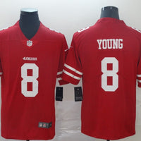 Men's San Francisco 49ers Steve Young #8 Red Game Jersey1