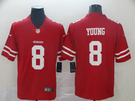 Men's San Francisco 49ers Steve Young #8 Red Game Jersey1