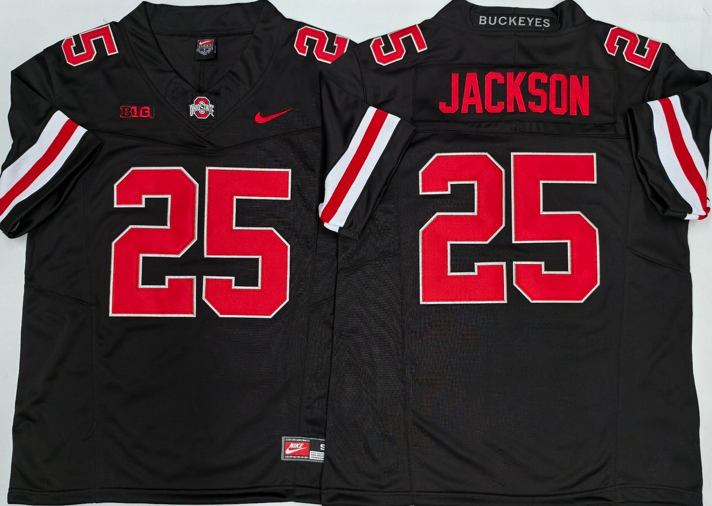 Men's Ohio State Buckeyes Bo Jackson #25 Black Player Jersey