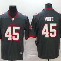 Men's Tampa Bay Buccaneers Devin White #45 Gray Game Jersey1