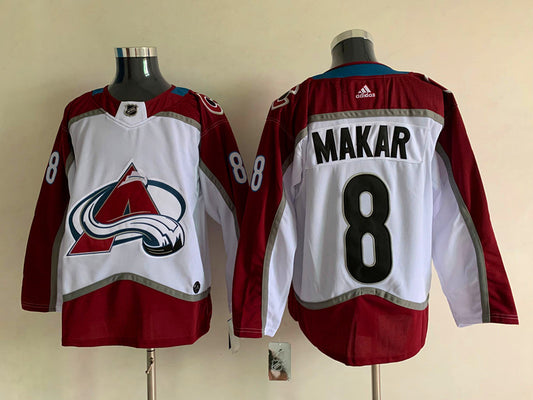 Men's Colorado Avalanche Cale Makar #8 White Home Breakaway Player Jersey1
