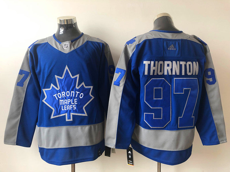 Men's Toronto Maple Leafs Joe Thornton #97 Blue Player Game Jersey1