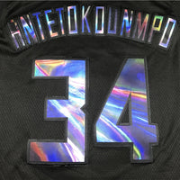 Men's Milwaukee Bucks Giannis Antetokounmpo #34 NBA Black Swingman Jersey1