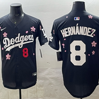 Men's Los Angeles Dodgers Enrique Hernandez #8 Black Alternate Limited Jersey