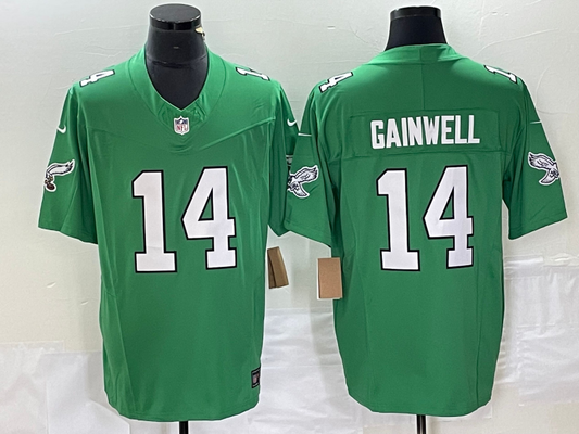 Men's Philadelphia Eagles Kenneth Gainwell #14 Kelly Green Game Jersey1