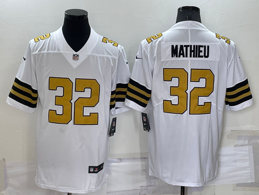 Men's New Orleans Saints Tyrann Mathieu #32 White Player Game Jersey1