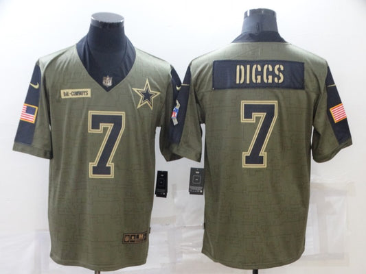 Men's Dallas Cowboys Trevon Diggs #7 Brown Game Player Jersey1