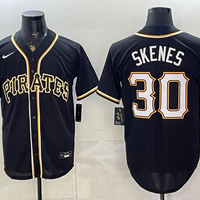 Men's Pittsburgh Pirates Paul Skenes #30 Fashion Replica Black Out Jersey