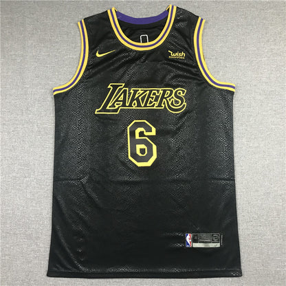 Men's Los Angeles Lakers LeBron James #6 NBA Black Jersey1