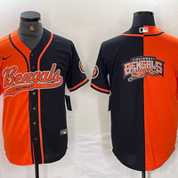 Men's Cincinnati Bengals Orange/Black Game Jersey1 Joint Edition