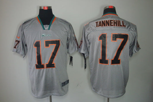 Men's Miami Dolphins Ryan Tannehill #17 Gray Game Jersey1