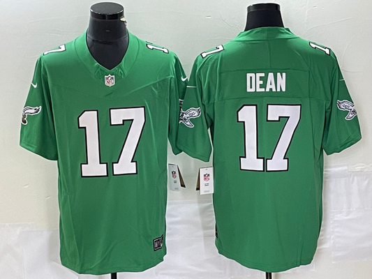 Men's Philadelphia Eagles Nakobe Dean #17 Kelly Green Game Jersey1