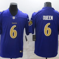Men's Baltimore Ravens Patrick Queen #6 Purple Game Jersey1