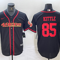Men's San Francisco 49ers George Kittle #85 Black Joint Edition Player Jersey1