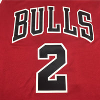 Men's Chicago Bulls Lonzo Ball #2 Red Fast Break Replica Player Jersey1