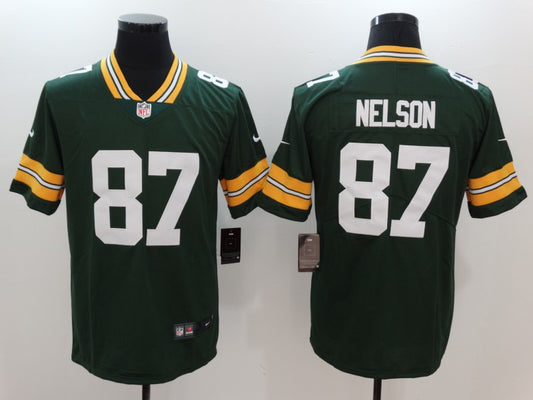 Men's Green Bay Packers Jordy Nelson #87 Green Game Player Jersey1