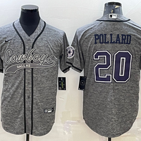 Men's Dallas Cowboys Tony Pollard #20 Gray Player Jersey1 Joint Edition