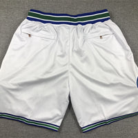 Men's Minnesota Timberwolves White Pocket Shorts1